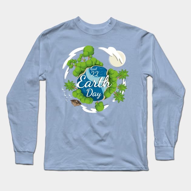 Earth Day 50th Anniversary Long Sleeve T-Shirt by WorldDays